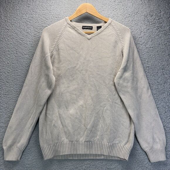 Joseph & Lyman Men’s V-Neck 100% Cotton Sweater Size M Medium Gray Vintage * - Picture 1 of 9